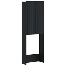 Toiletkast ZWOLLE Zwart 66 x 25,5 x 190 cm Bewerkt hout