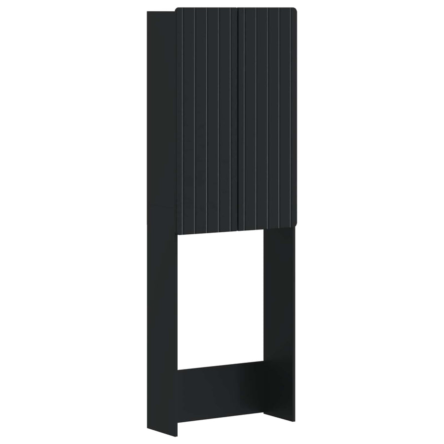Toiletkast ZWOLLE Zwart 66 x 25,5 x 190 cm Bewerkt hout