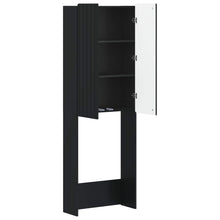 Toiletkast ZWOLLE Zwart 66 x 25,5 x 190 cm Bewerkt hout