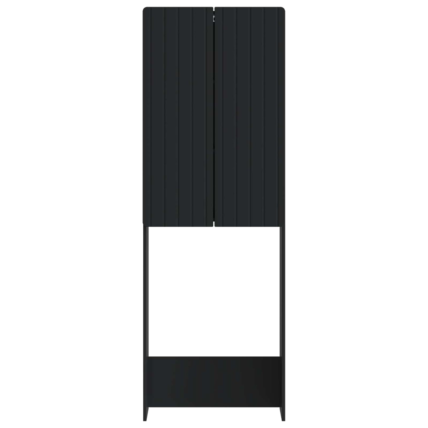 Toiletkast ZWOLLE Zwart 66 x 25,5 x 190 cm Bewerkt hout