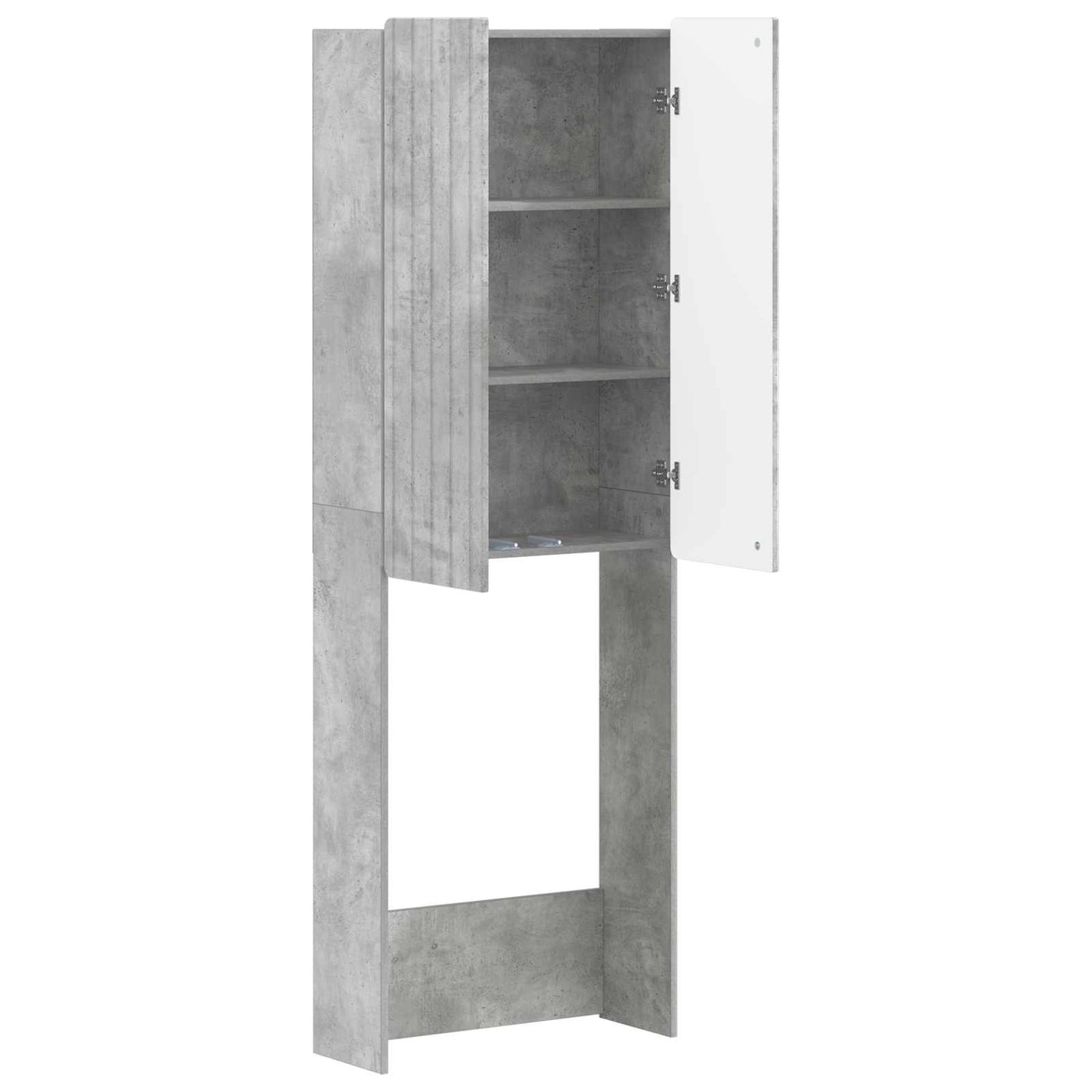 Toiletkast ZWOLLE Betongrijs 66 x 25,5 x 190 cm Bewerkt hout