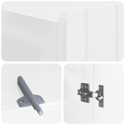 Toiletkast ZWOLLE Hoogglans Wit 66 x 25,5 x 190 cm Bewerkt hout