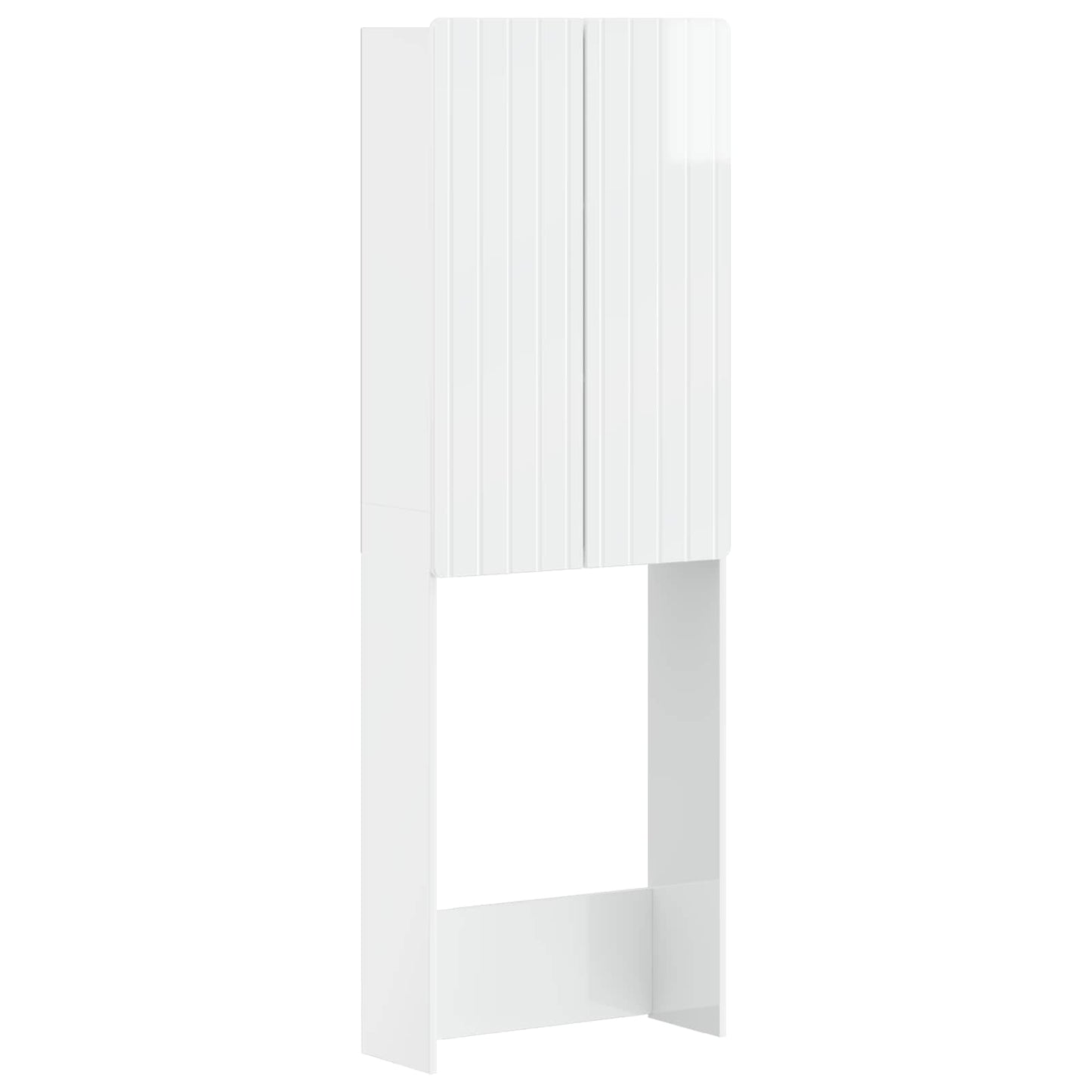 Toiletkast ZWOLLE Hoogglans Wit 66 x 25,5 x 190 cm Bewerkt hout