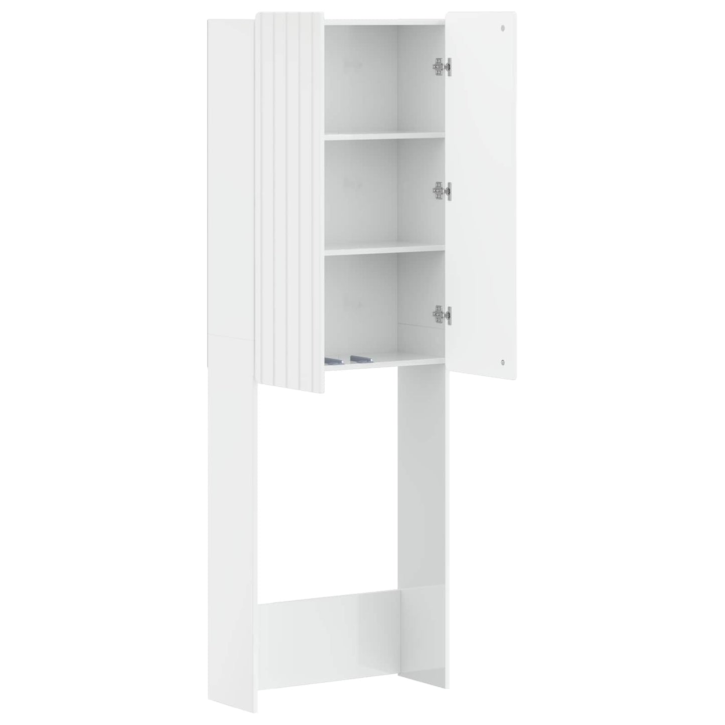 Toiletkast ZWOLLE Hoogglans Wit 66 x 25,5 x 190 cm Bewerkt hout