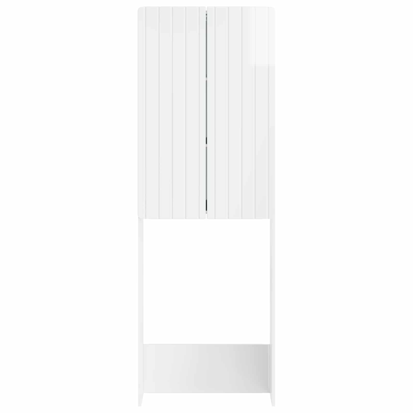 Toiletkast ZWOLLE Hoogglans Wit 66 x 25,5 x 190 cm Bewerkt hout