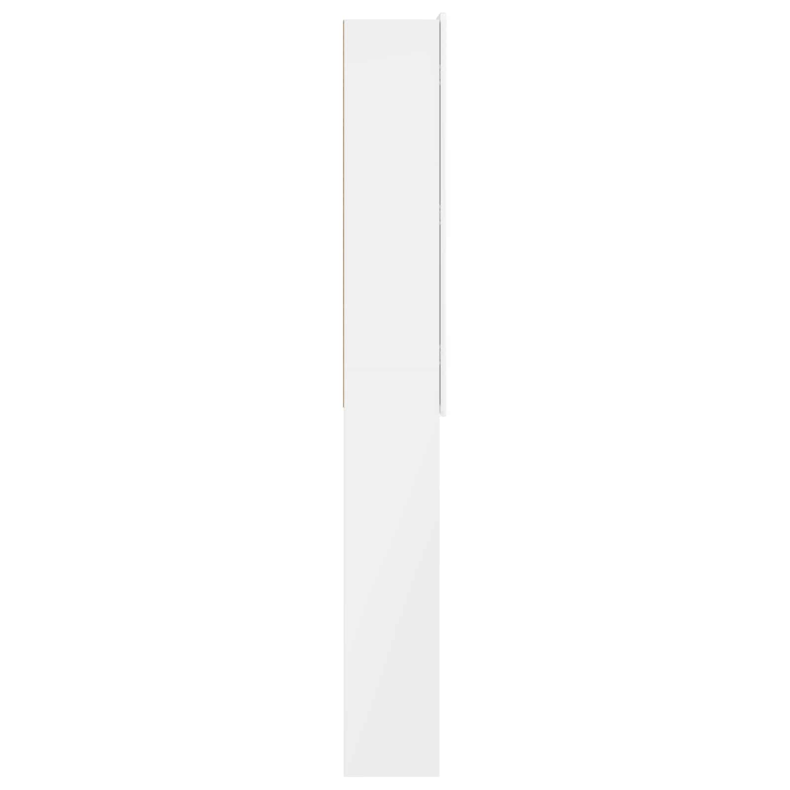 Toiletkast ZWOLLE Hoogglans Wit 66 x 25,5 x 190 cm Bewerkt hout