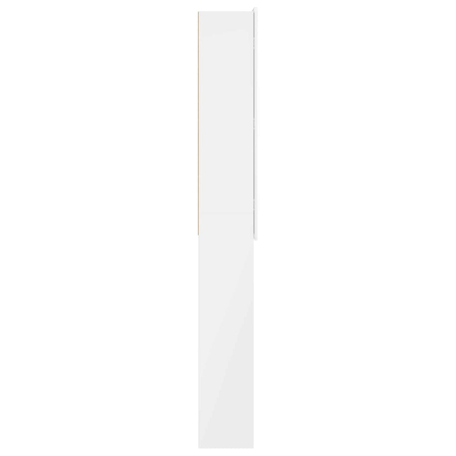 Toiletkast ZWOLLE Hoogglans Wit 66 x 25,5 x 190 cm Bewerkt hout