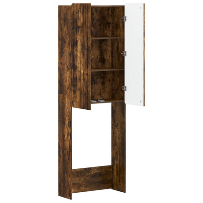 Toiletkast ZWOLLE Gerookt eiken 66 x 25,5 x 190 cm Bewerkt hout