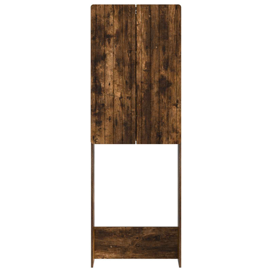 Toiletkast ZWOLLE Gerookt eiken 66 x 25,5 x 190 cm Bewerkt hout