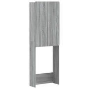 Toiletkast Grijs Sonoma 66x25,5x190 cm bewerkt hout