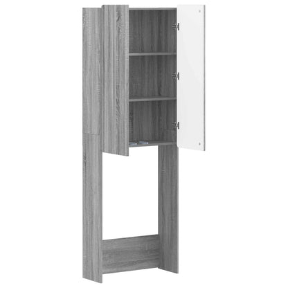Toiletkast ZWOLLE Grijs Sonoma 66 x 25,5 x 190 cm Bewerkt hout