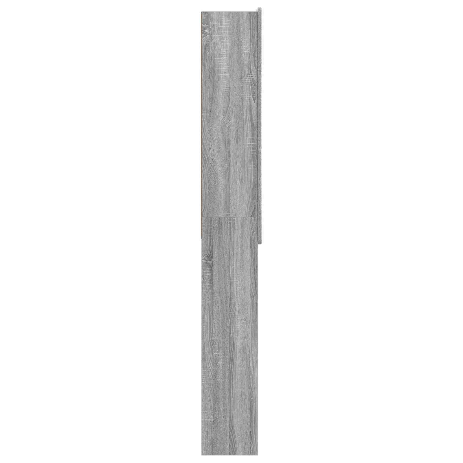Toiletkast ZWOLLE Grijs Sonoma 66 x 25,5 x 190 cm Bewerkt hout