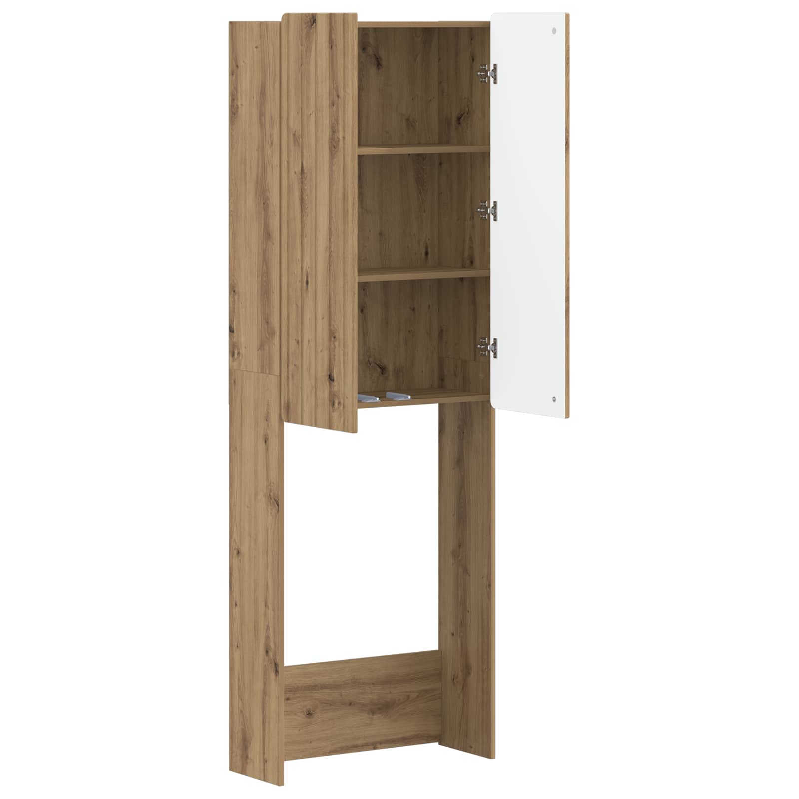 Toiletkast ZWOLLE Artisanaal eiken 66 x 25,5 x 190 cm