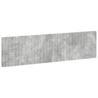 Hoofdbord wandmontage 200x50x3 cm betongrijs bewerkt hout