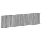 Hoofdbord wandmontage 200x50 cm grijs bewerkt hout