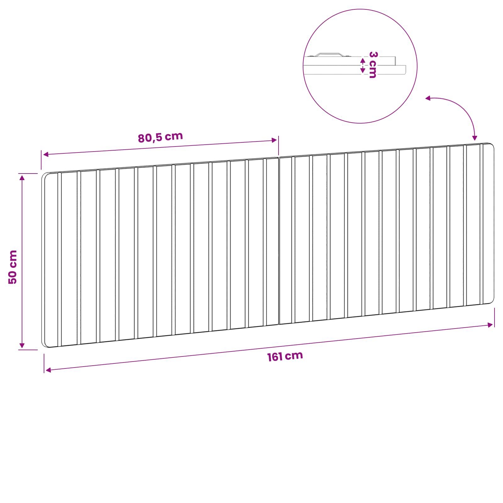 Wandgemonteerd Hoofdeinde ZWOLLE Gerookt eiken Bewerkt hout