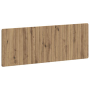 Hoofdbord wandmontage 140x3x50 cm bewerkt hout artisanaal eiken