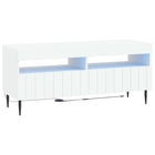 Tv-meubel wit bewerkt hout LED