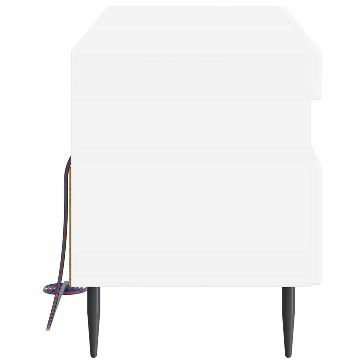 LED tv-meubel Wit Bewerkt hout