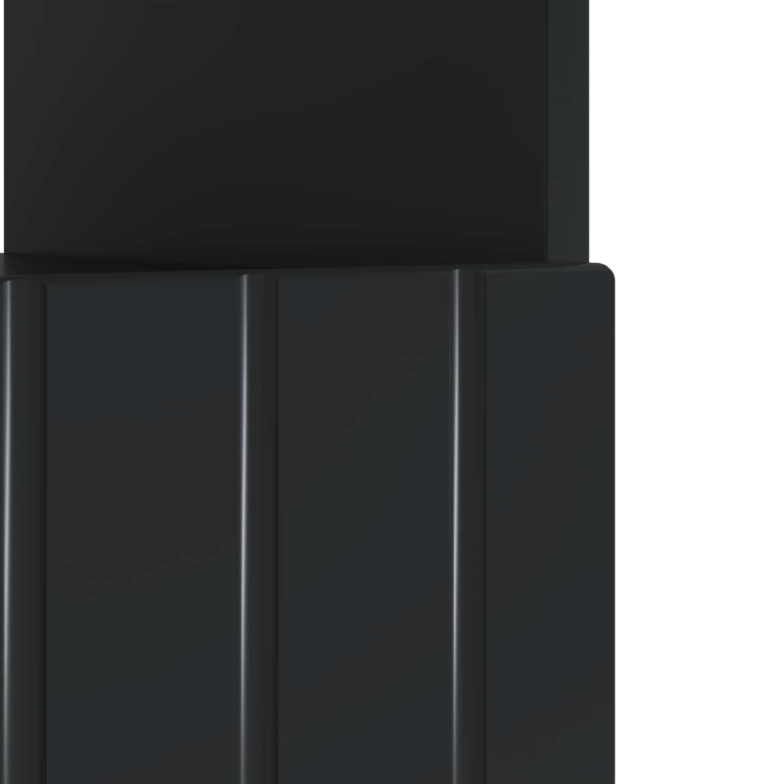 LED tv-meubel Zwart Bewerkt hout