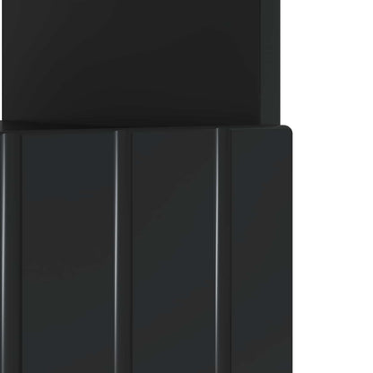 LED tv-meubel Zwart Bewerkt hout