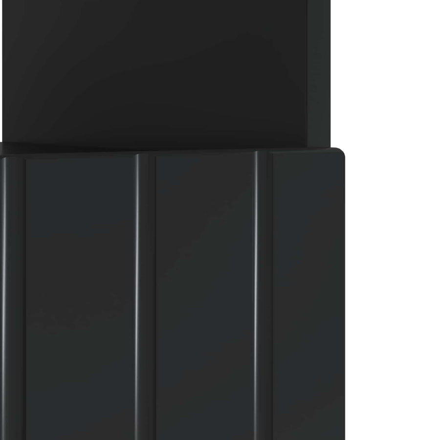 LED tv-meubel Zwart Bewerkt hout