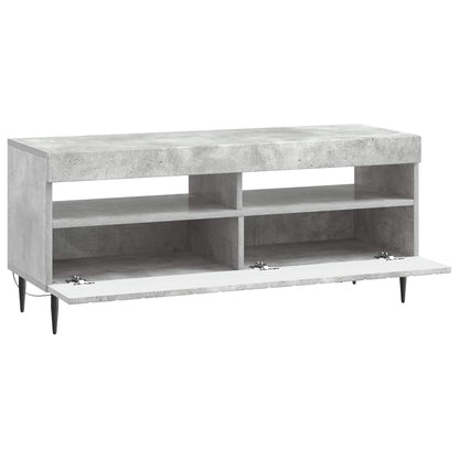 LED tv-meubel Betongrijs Bewerkt hout
