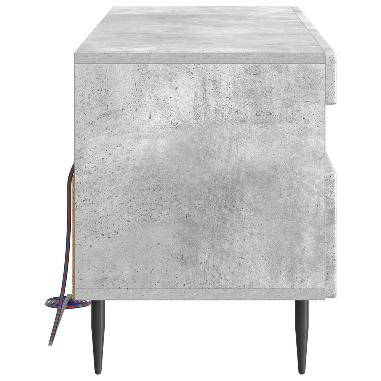 LED tv-meubel Betongrijs Bewerkt hout