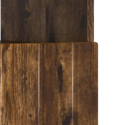 LED tv-meubel Gerookt eiken Bewerkt hout