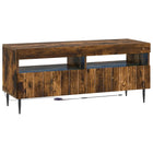 Tv-meubel gerookt eiken 110x30x45 cm bewerkt hout
