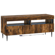 Tv-meubel gerookt eiken 110x30x45 cm bewerkt hout