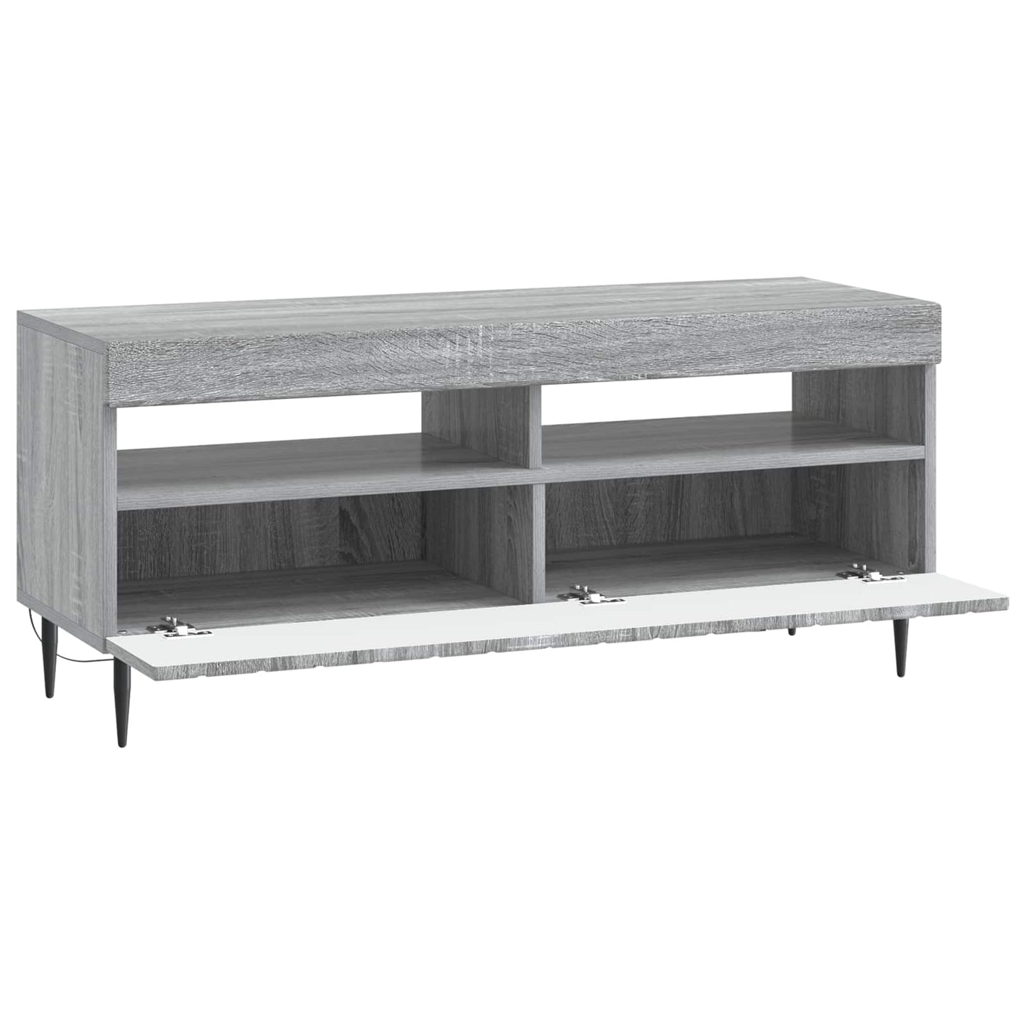 LED tv-meubel Grijs Sonoma Bewerkt hout