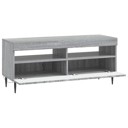 LED tv-meubel Grijs Sonoma Bewerkt hout