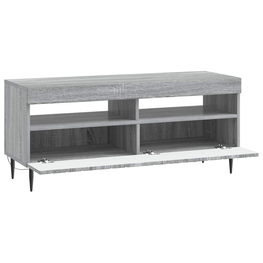 LED tv-meubel Grijs Sonoma Bewerkt hout