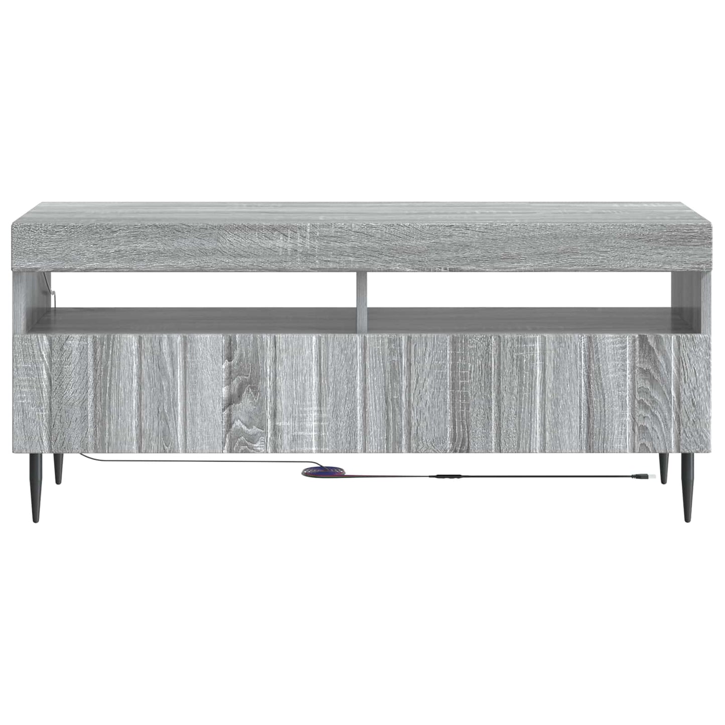LED tv-meubel Grijs Sonoma Bewerkt hout