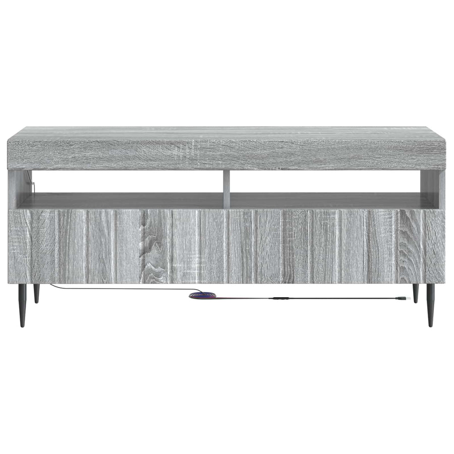 LED tv-meubel Grijs Sonoma Bewerkt hout