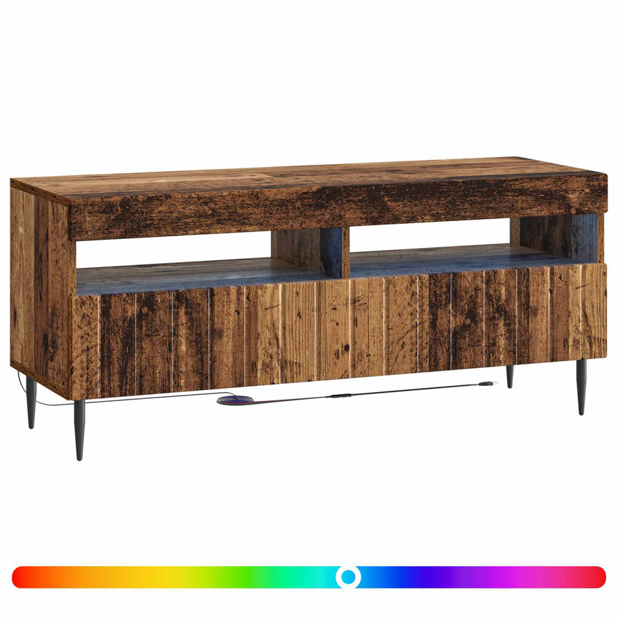 LED tv-meubel Oud hout Bewerkt hout