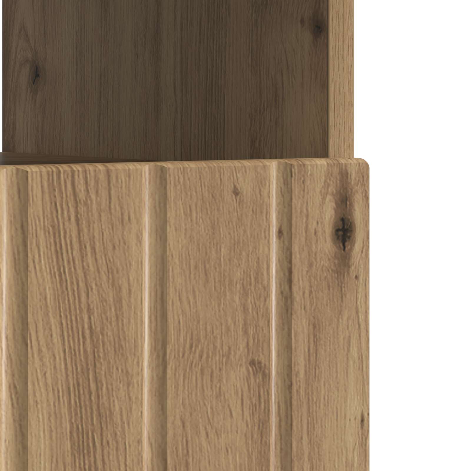 LED tv-meubel Artisanaal eiken Bewerkt hout