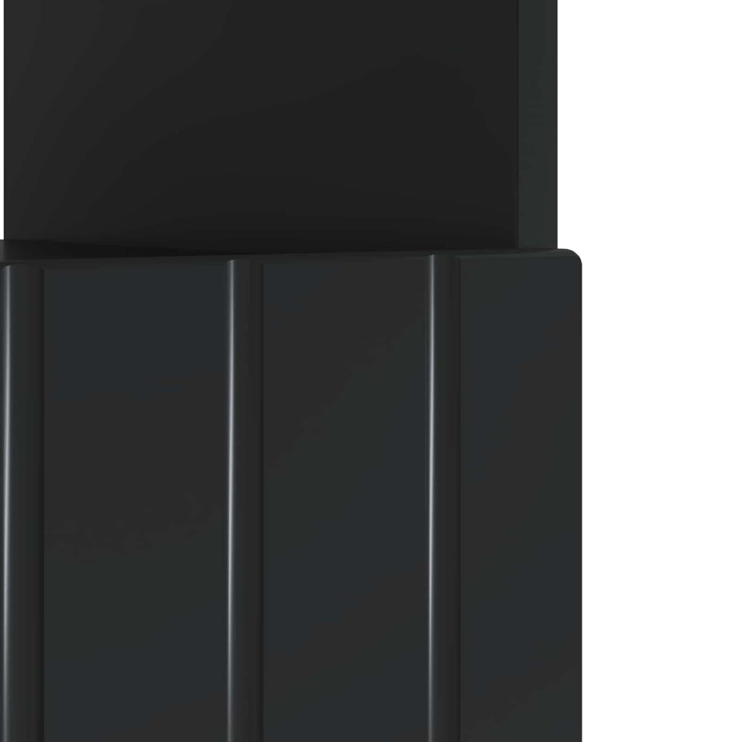 LED tv-meubel Zwart Bewerkt hout
