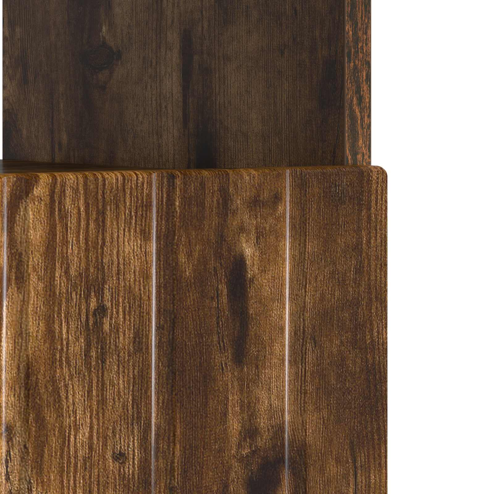 LED tv-meubel Gerookt eiken Bewerkt hout