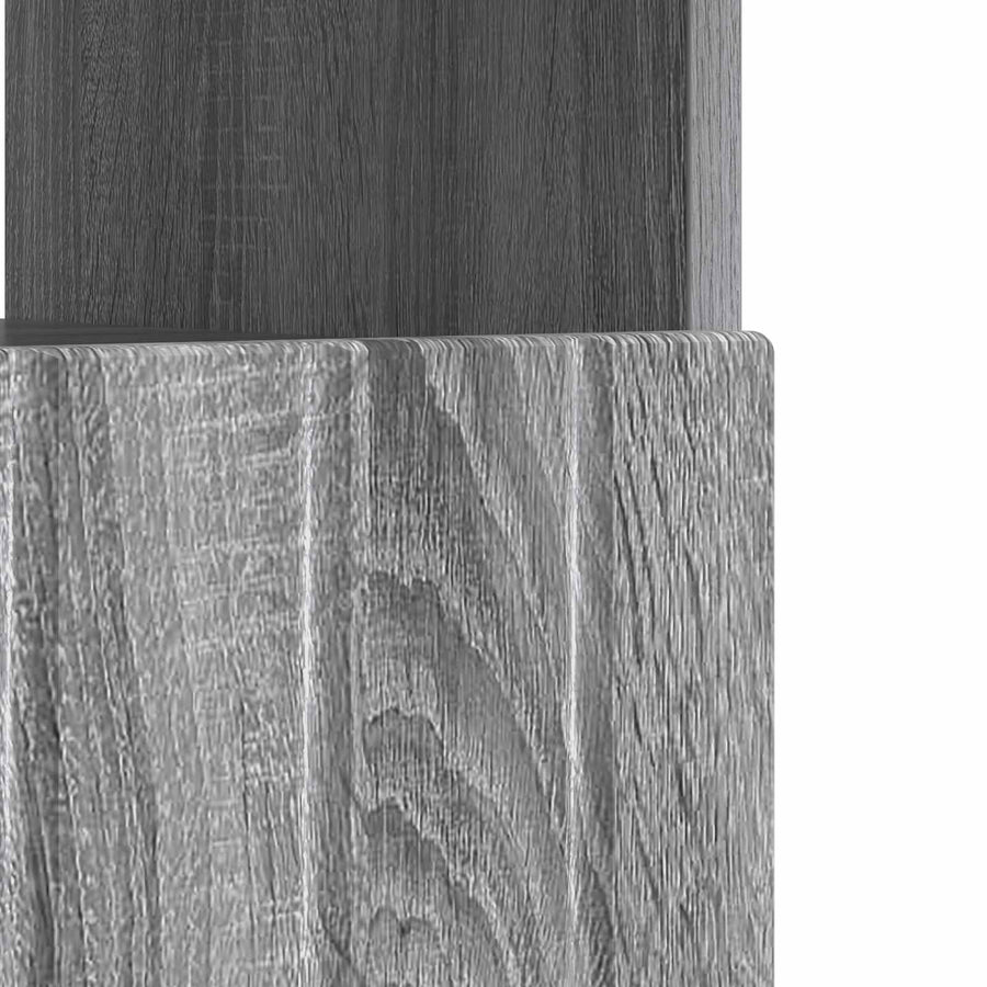LED tv-meubel Grijs Sonoma Bewerkt hout