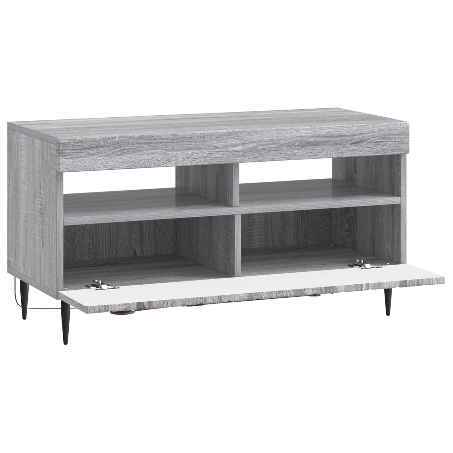 LED tv-meubel Grijs Sonoma Bewerkt hout
