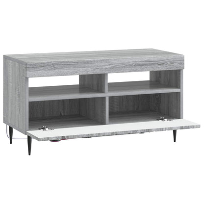 LED tv-meubel Grijs Sonoma Bewerkt hout