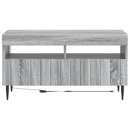 LED tv-meubel Grijs Sonoma Bewerkt hout