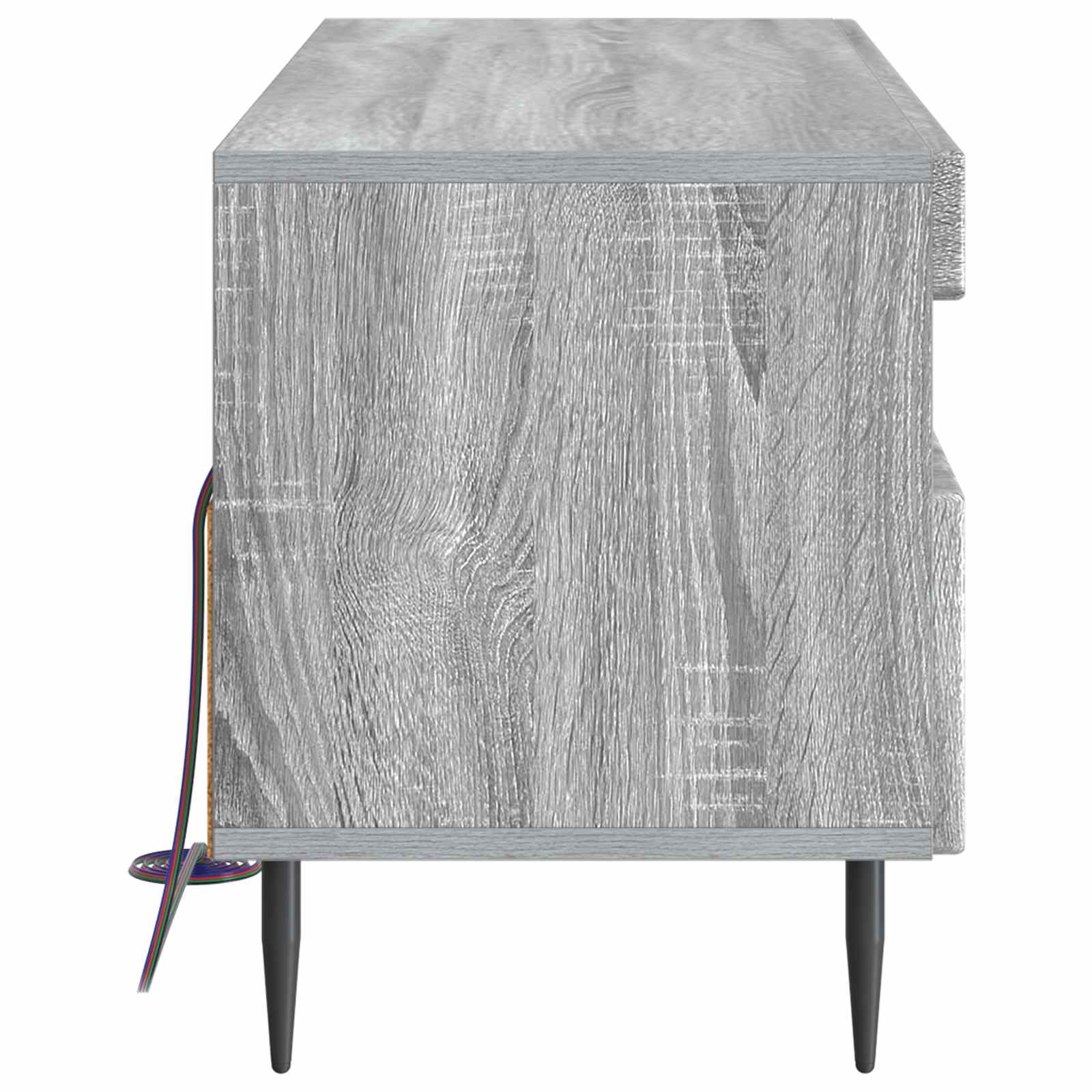LED tv-meubel Grijs Sonoma Bewerkt hout