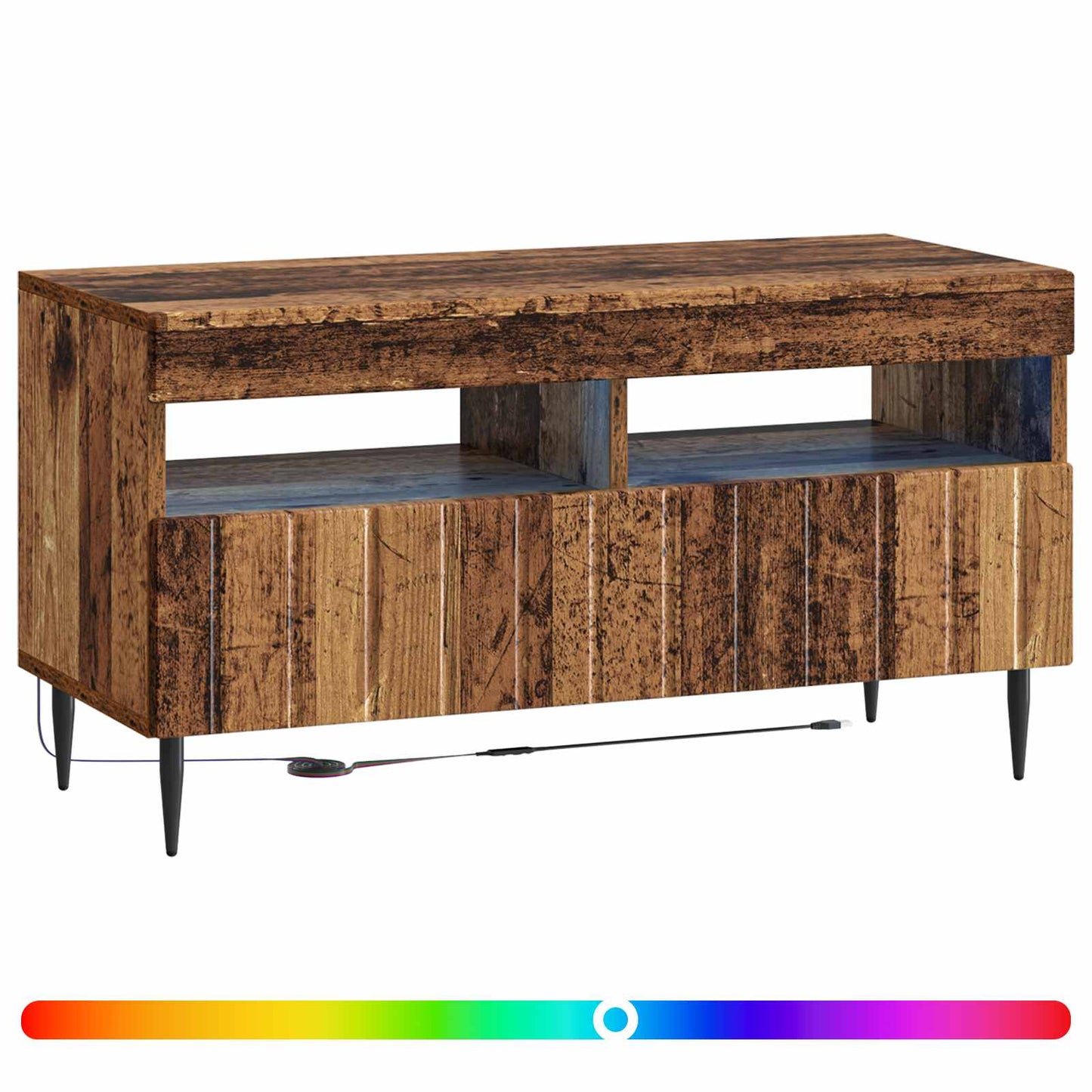 LED tv-meubel Oud hout Bewerkt hout