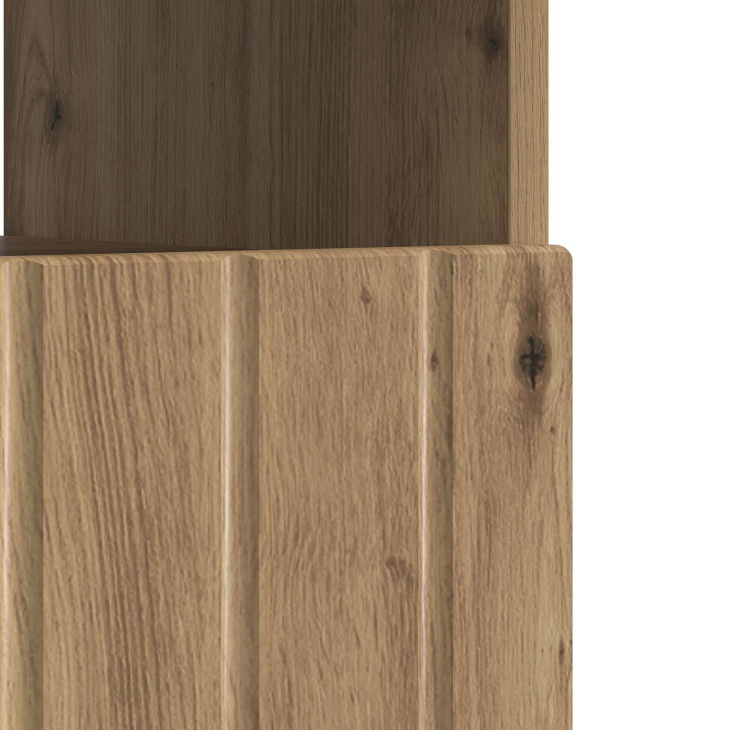 LED tv-meubel Artisanaal eiken Bewerkt hout