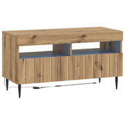 Tv-meubel bewerkt hout artisanaal eiken