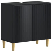 Wastafelkast badkamer 59,5x31,5x59 cm zwart