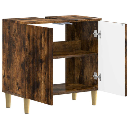 Badkamer wastafelkast ARNHEM Gerookt eiken 59,5 x 31,5 x 59 cm